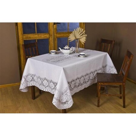 Tapestry Trading Tapestry Trading 652I90 90 in. European Lace Table Cloth; Ivory 652I90